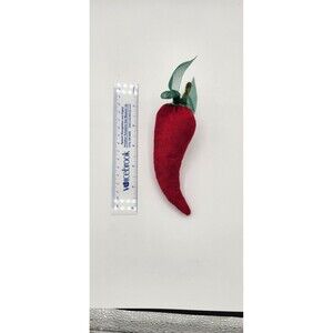 Vintage Velvet Pincushion Chili Pepper